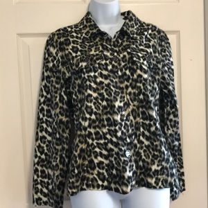 Black & taupe animal print jacket